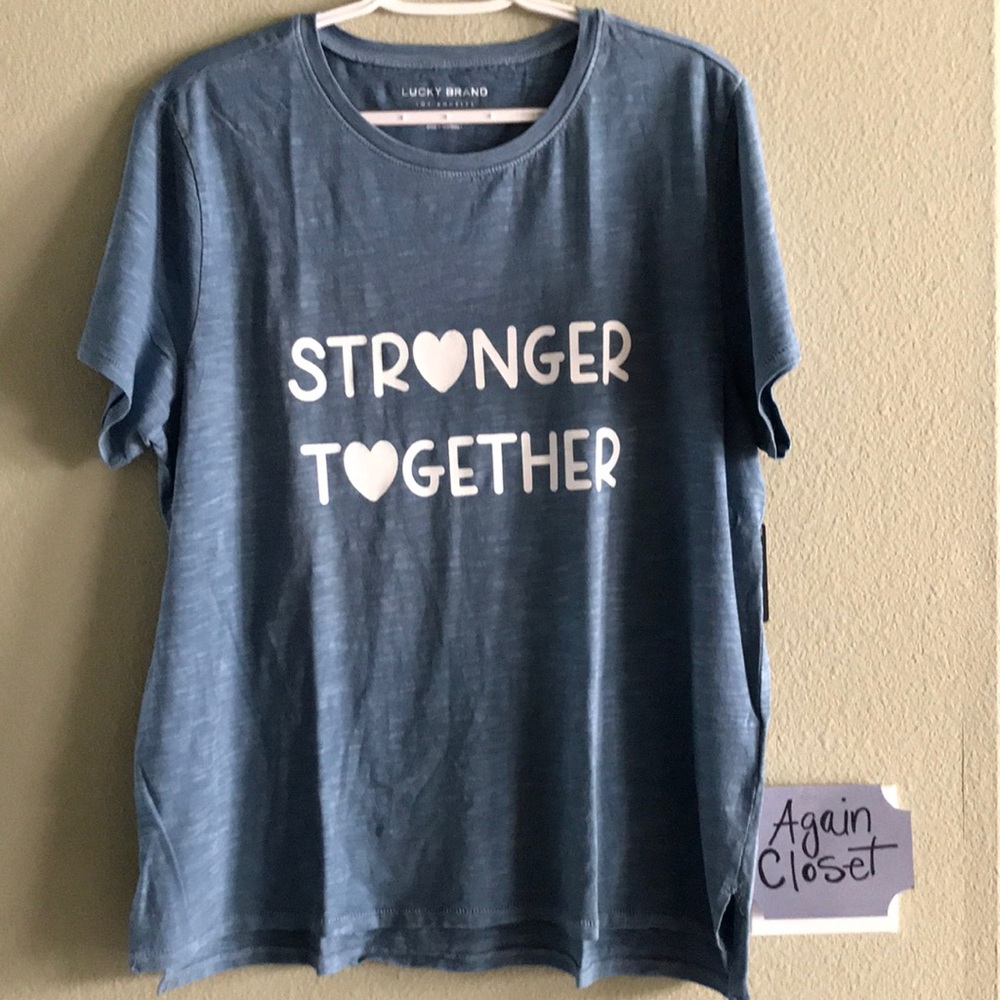 New Lucky Brand Women’s “Stronger Together “ Love Tee